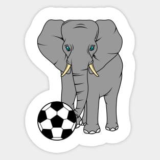 Elephant as Soccer player with Soccer ball Sticker